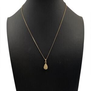 Swarovski Gold Tone Pave Pendant Necklace